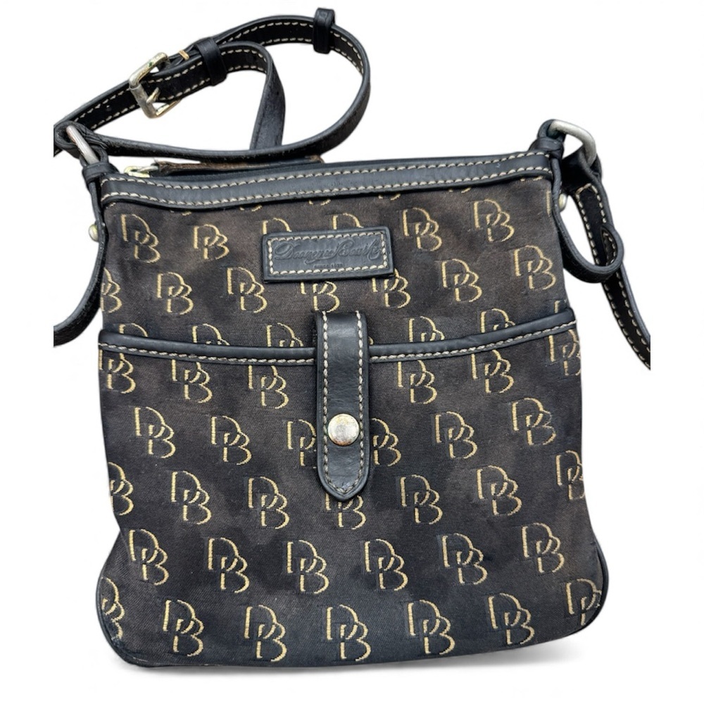 Vintage Booney & Dourke Monogram Canvas Crossbody Bag